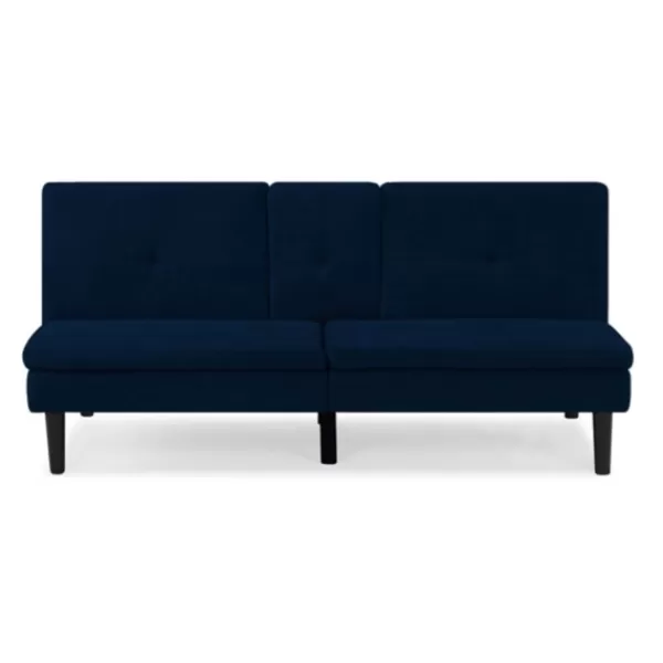 Sofas & Loveseats-Kirkland's Home Navy Console Usb Port Convertible Sofa Blue