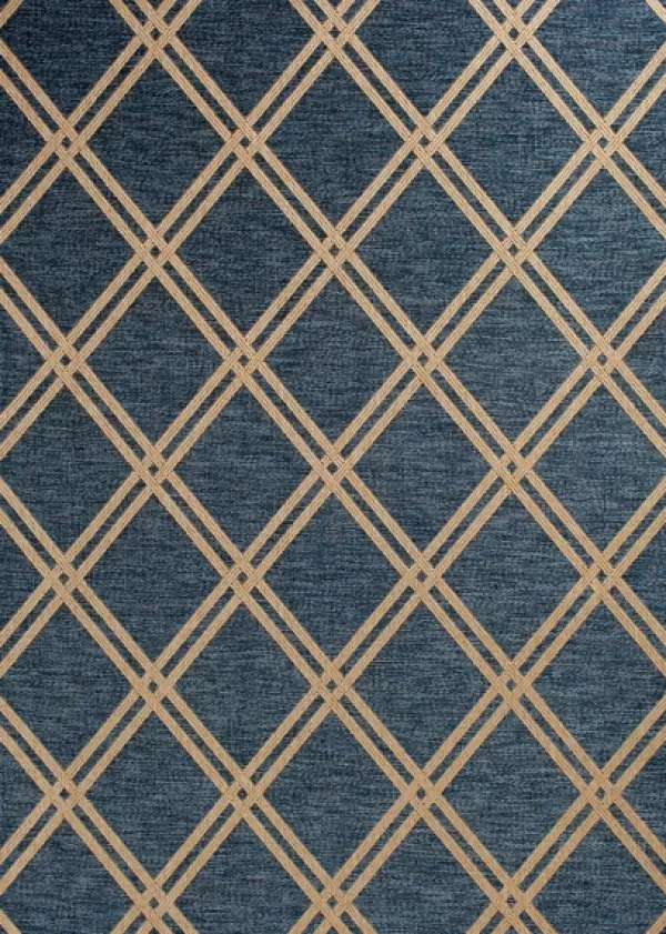 Outdoor Rugs-Kirkland's Home Navy Diamond Indoor/Outdoor Area Rug, 5X7 Blue