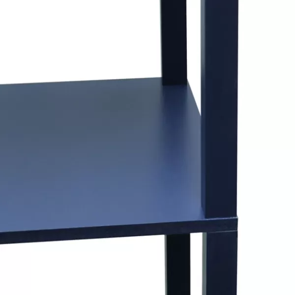 Floor Lamps-Kirkland's Home Navy Etagere Shelf Charging Floor Lamp Blue