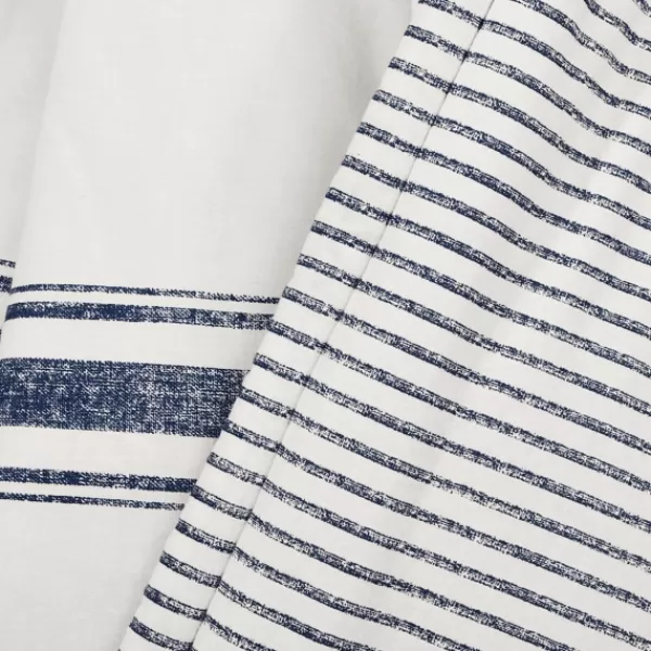 Blankets & Throws-Kirkland's Home Navy Farmhouse Stripe Throw Blue