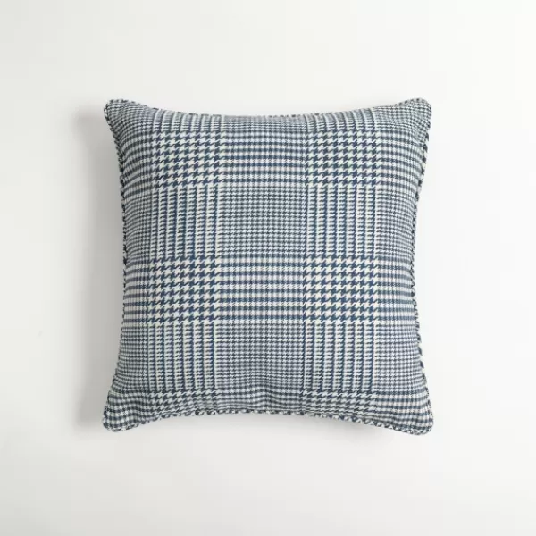 Pillows-Kirkland's Home Navy Houndstooth Throw Pillow Blue/White