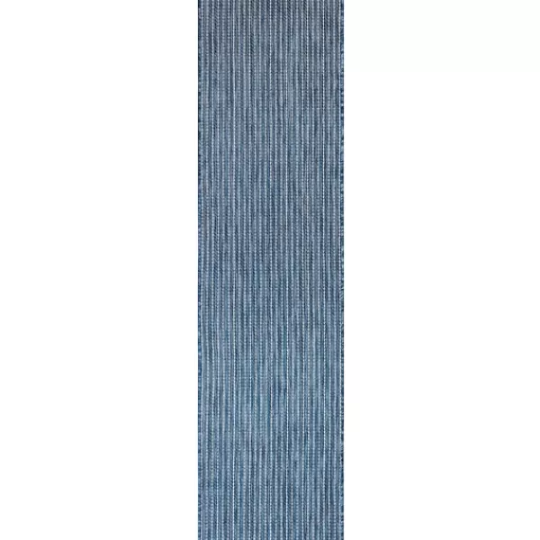 Outdoor Rugs-Kirkland's Home Navy Intertwine Indoor/Outdoor Runner Blue