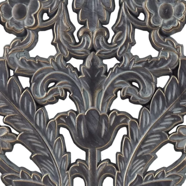 Wall Plaques-Kirkland's Home Navy Madison Park Floral Wall Plaques, Set Of 2 Blue