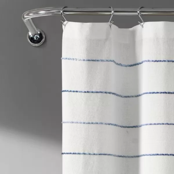 Shower Curtains-Kirkland's Home Navy Stripe Ombre Shower Curtain Blue