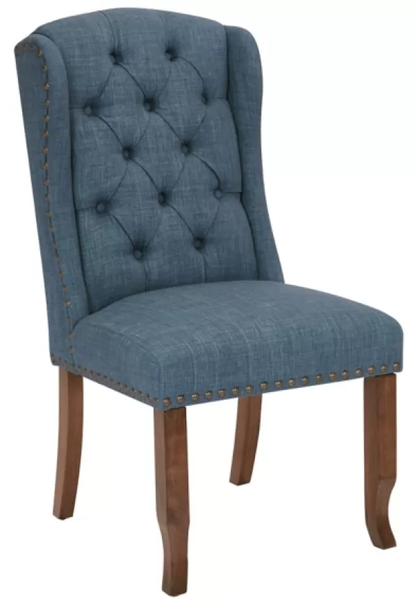 Dining Chairs-Kirkland's Home Navy Tufted Jenna Dining Chair Blue