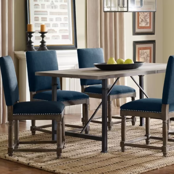 Dining Chairs-Kirkland's Home Navy Upholstered Wood Dining Chairs, Set Of 2 Blue