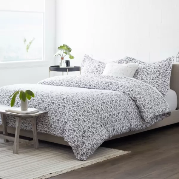 Duvets-Kirkland's Home Navy Vines 3-Pc. King Duvet Cover Set Blue/White