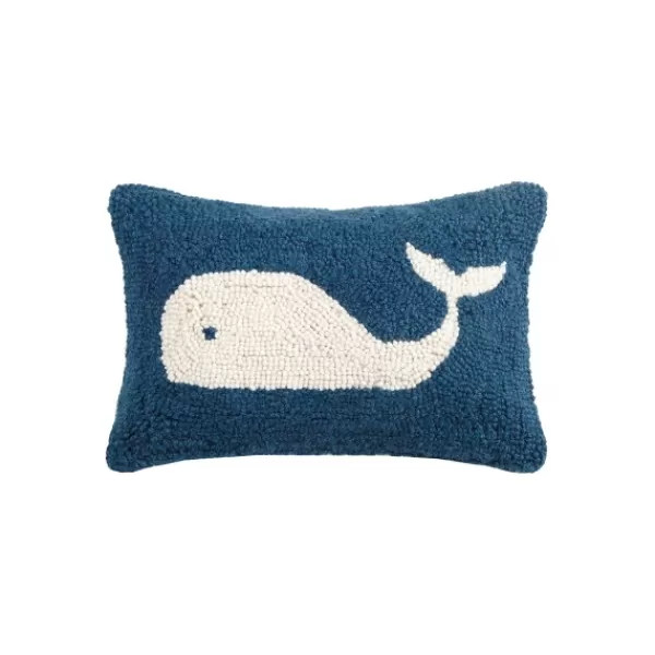 Pillows-Kirkland's Home Navy Whale Lumbar Pillow Blue