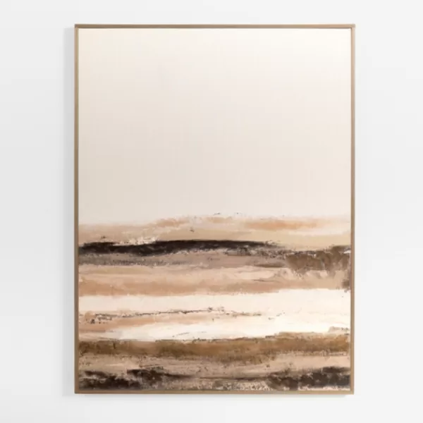 Canvas Art-Kirkland's Home Neutral Brushstrokes Abstract Canvas Art Print Tan/Brown