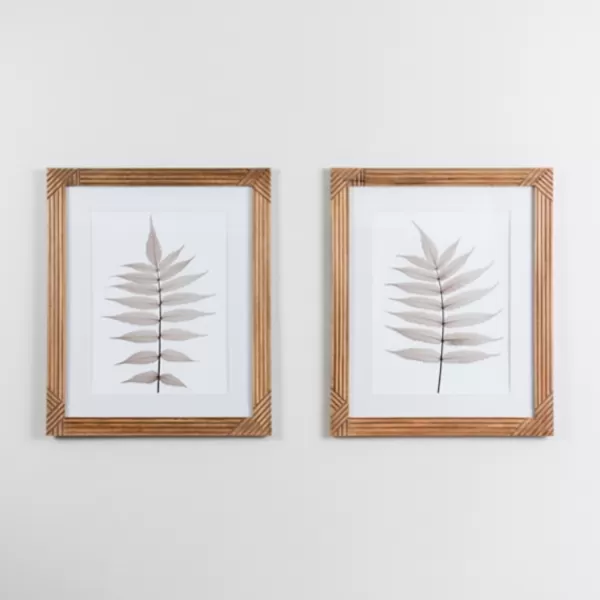 Framed Art-Kirkland's Home Neutral Fern Ii Framed Art Print Gray/White