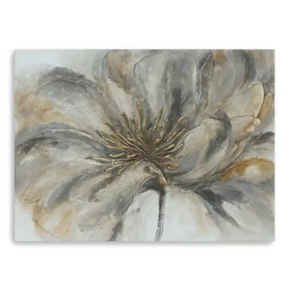 Canvas Art-Kirkland's Home Neutral Floral Giclee Canvas Art Print Tan