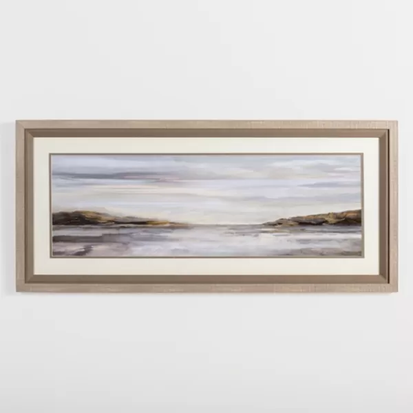 Framed Art-Kirkland's Home Neutral Horizon Landscape Framed Art Print Gray