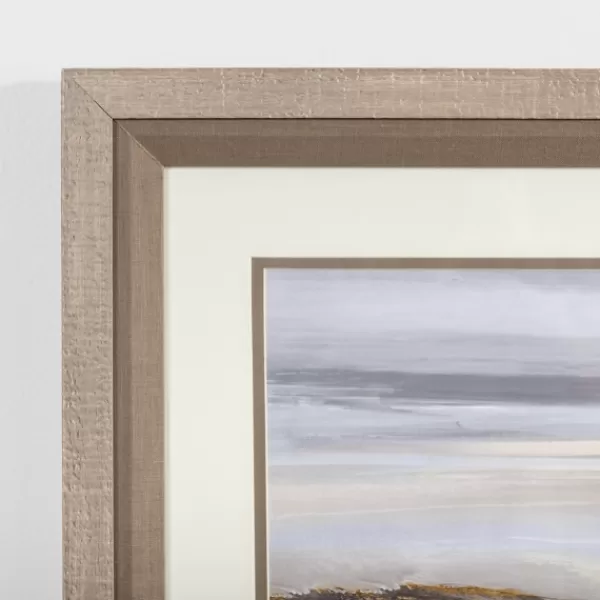 Framed Art-Kirkland's Home Neutral Horizon Landscape Framed Art Print Gray