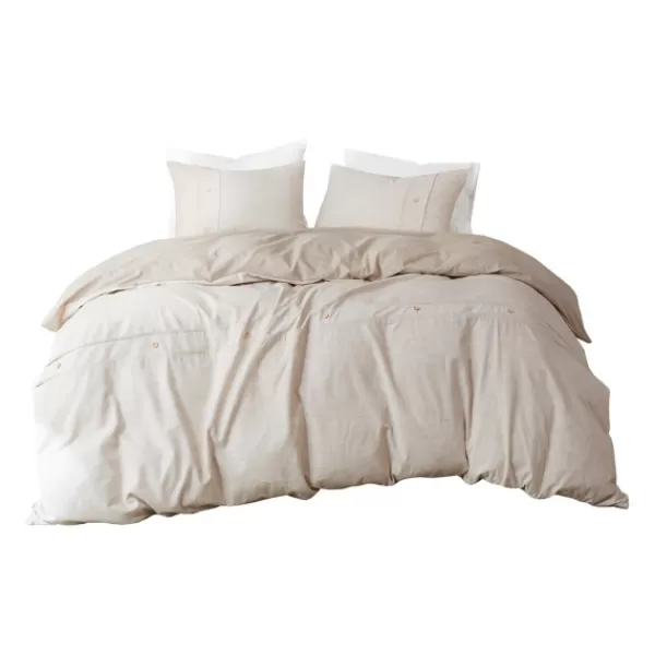 Duvets-Kirkland's Home Neutral Oversized 3-Pc. Queen Duvet Cover Set Tan