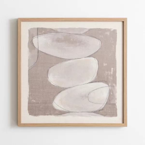 Framed Art-Kirkland's Home Neutral Stone Abstract Ii Framed Art Print Gray