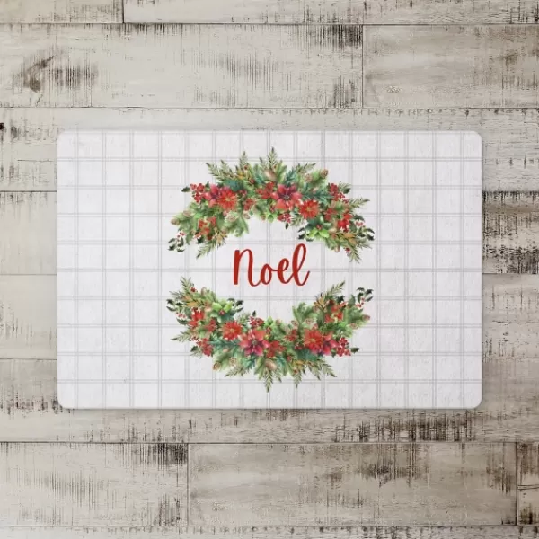 Kitchen & Floor Mats-Kirkland's Home Noel Wreath Christmas Kitchen Mat Multi