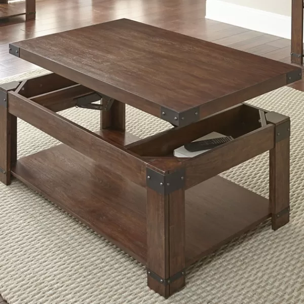 Coffee Tables-Kirkland's Home Nolan Lift Top Wood And Metal Accents Coffee Table