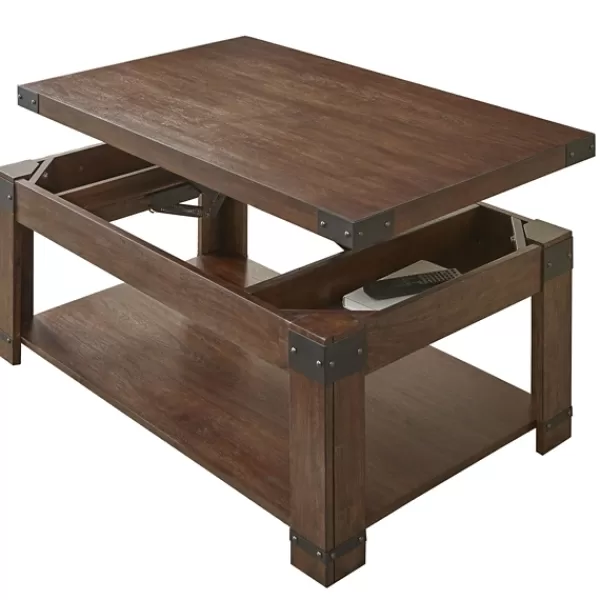 Coffee Tables-Kirkland's Home Nolan Lift Top Wood And Metal Accents Coffee Table