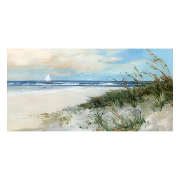 Canvas Art-Kirkland's Home Oak Island Sunrise Giclee Canvas Art Print Blue/Tan