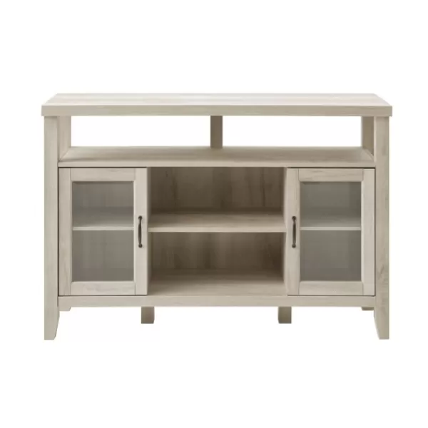 Tv Stands & Media Consoles-Kirkland's Home Oak Rustic Wood Tv Stand White