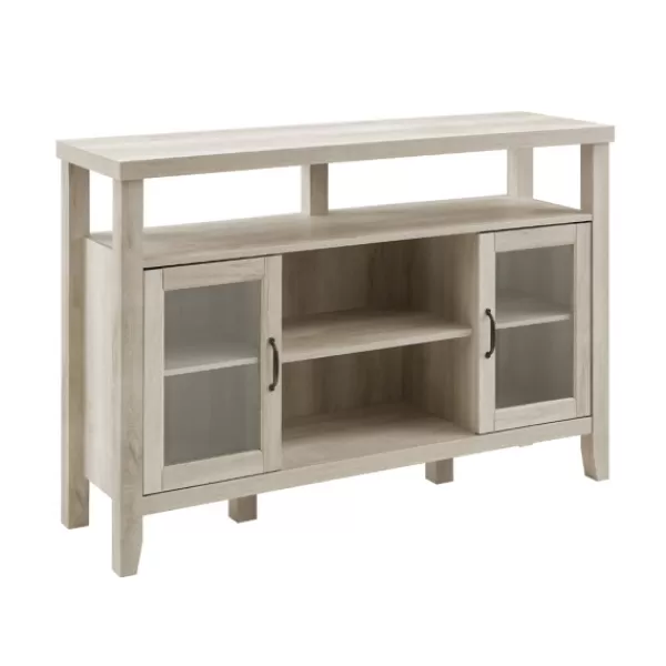 Tv Stands & Media Consoles-Kirkland's Home Oak Rustic Wood Tv Stand White