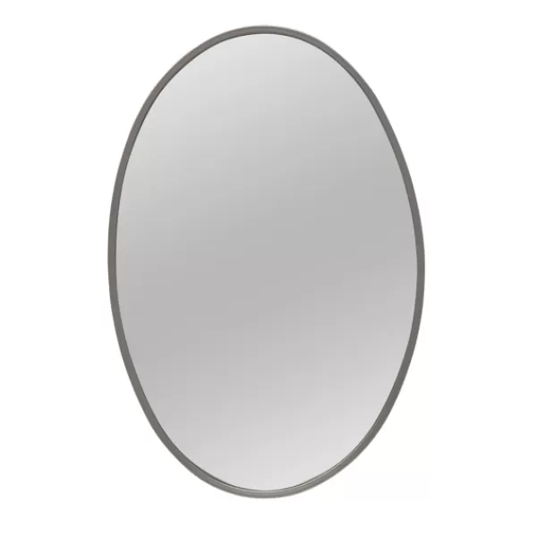 Decorative Mirrors-Kirkland's Home Oakland Oval Wall Mirror Silver