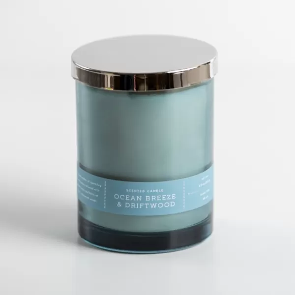 Candles-Kirkland's Home Ocean Breeze & Driftwood Single Wick Jar Candle Blue