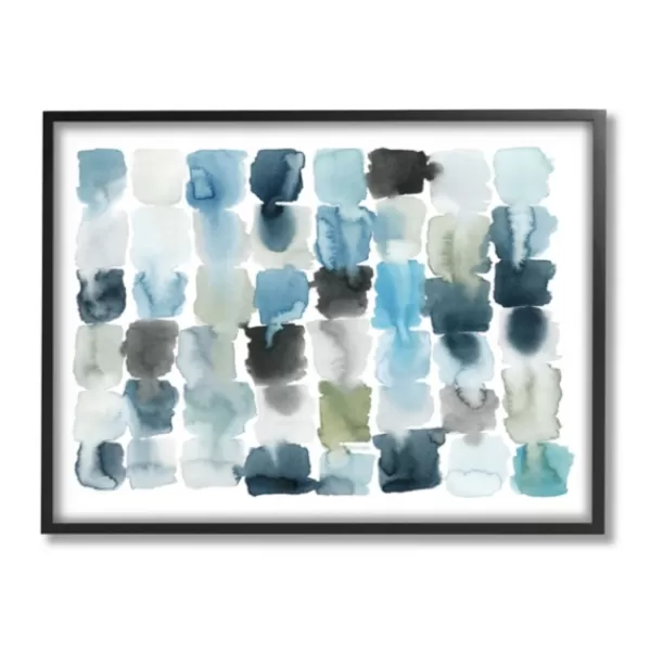 Framed Art-Kirkland's Home Ocean Inspired Abstract Tiles Framed Art Print White/Blue/Green