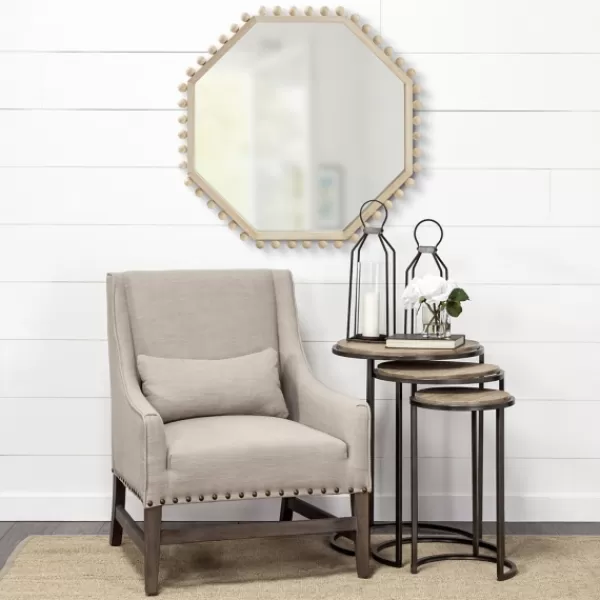 Framed Mirrors-Kirkland's Home Octagon Beaded Edge Framed Wall Mirror