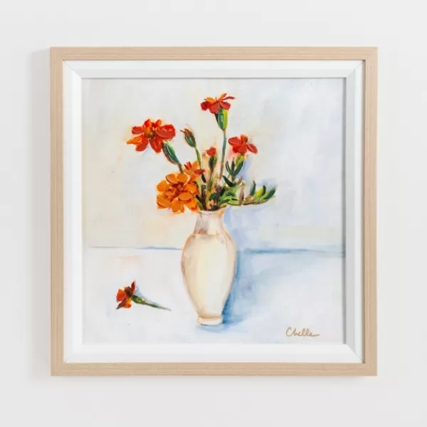 Framed Art-Kirkland's Home October Marigold Framed Art Print Orange/Red/Ivory