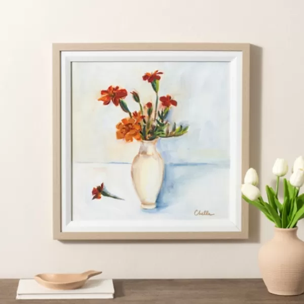 Framed Art-Kirkland's Home October Marigold Framed Art Print Orange/Red/Ivory