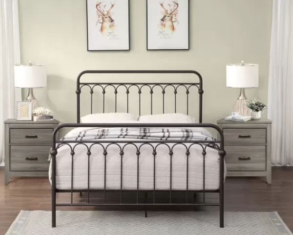 Beds & Headboards-Kirkland's Home Oil Rubbed Bronze Metal Platform Full Bed Brown