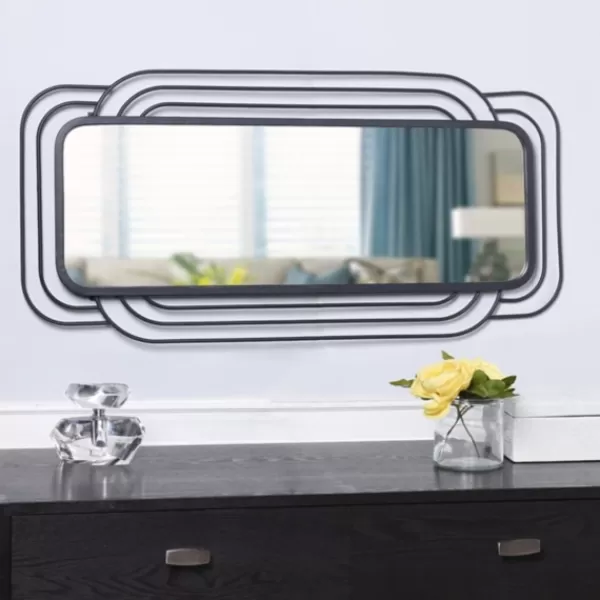 Decorative Mirrors-Kirkland's Home Onyx Ringed Oblong Frame Wall Mirror