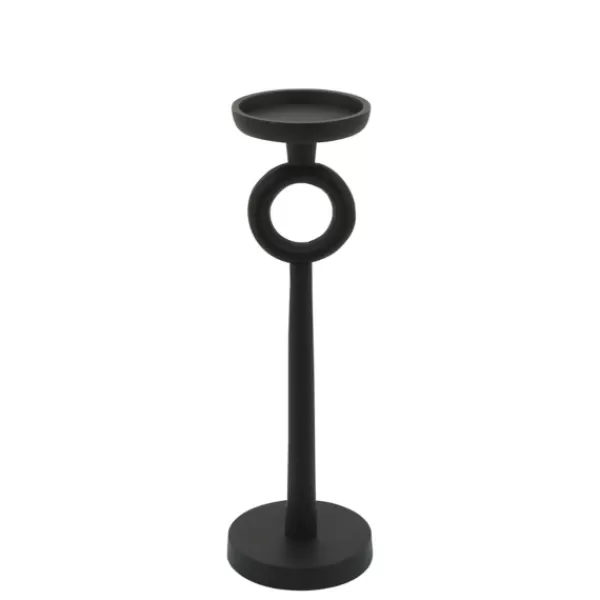 Candle Holders-Kirkland's Home Open Circle Taper Candle Holder, 13 In. Black