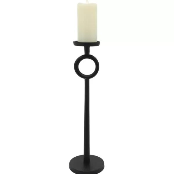 Candle Holders-Kirkland's Home Open Circle Taper Candle Holder, 21 In. Black