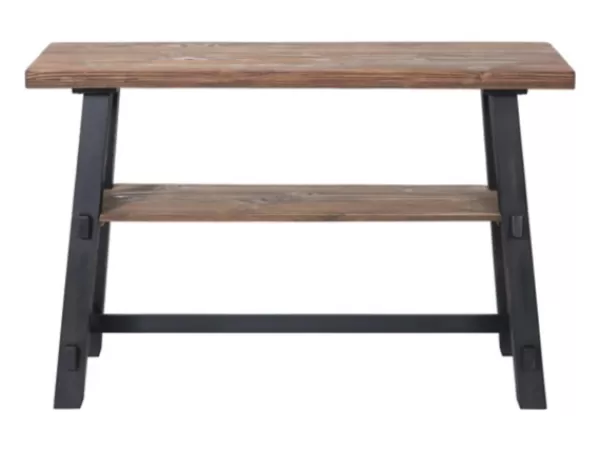 Console Tables-Kirkland's Home Open Pine Wood Sawhorse Console Table Brown