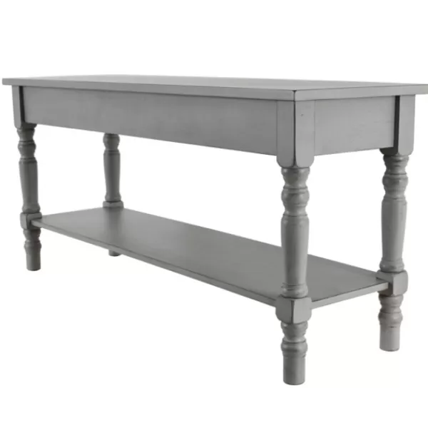 Benches & Ottomans-Kirkland's Home Open Shelf Bench Gray