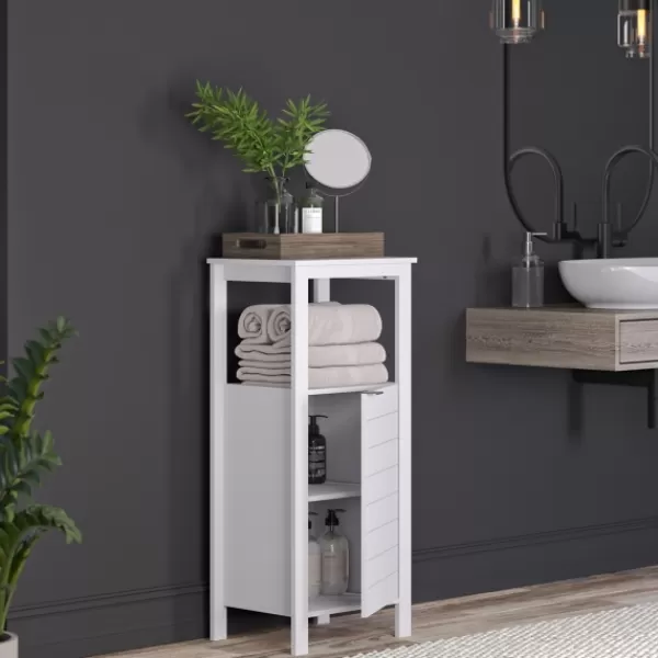 Cabinets & Sideboards-Kirkland's Home Open Shelf Cabinet White