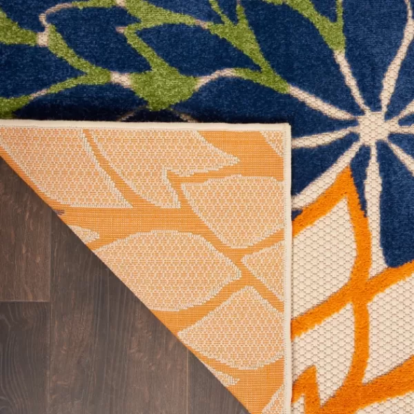 Outdoor Rugs-Kirkland's Home Orange Bright Floral Burst Outdoor Area Rug, 7X10 Multi