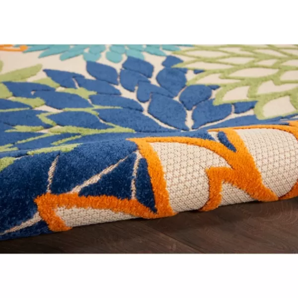 Outdoor Rugs-Kirkland's Home Orange Bright Floral Burst Outdoor Area Rug, 7X10 Multi