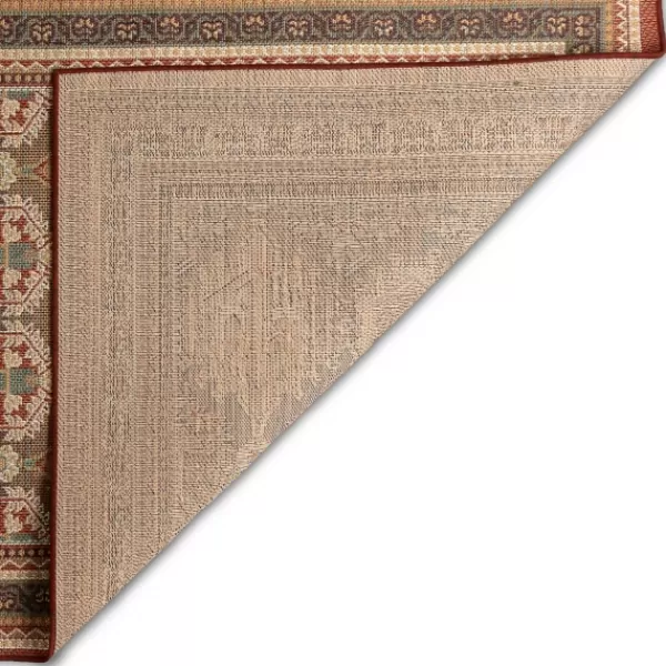 Outdoor Rugs-Kirkland's Home Orange Diamond Nile Indoor/Outdoor Area Rug, 4X7 Orange/White