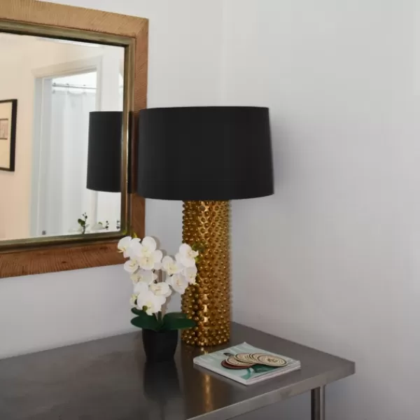 Arrangements & Greenery-Kirkland's Home Orchid Arrangement In Black Decorative Pot White/Black