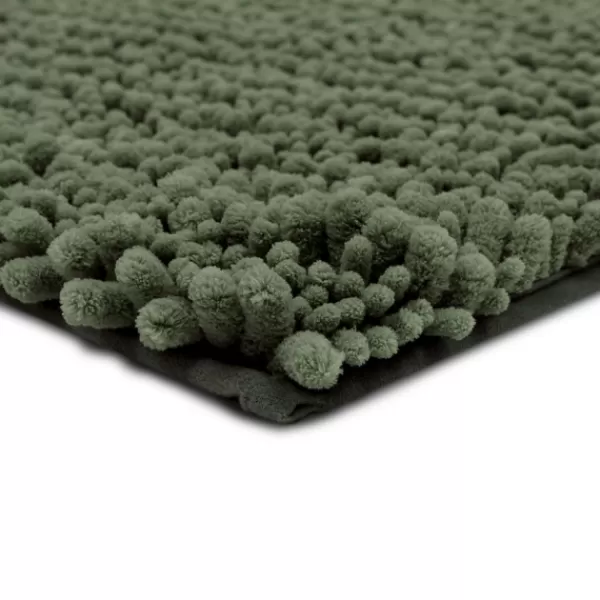 Bathroom Rugs-Kirkland's Home Oregano Chenille Bath Mat, 60 In. Green