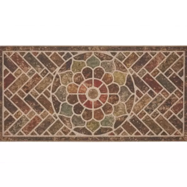 Doormats-Kirkland's Home Ornamental Brick Entry Doormat Brown