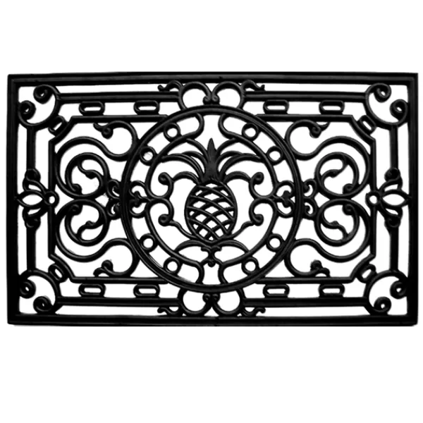 Doormats-Kirkland's Home Ornate Penelope Durable Rubber Doormat, 36X24 In. Black