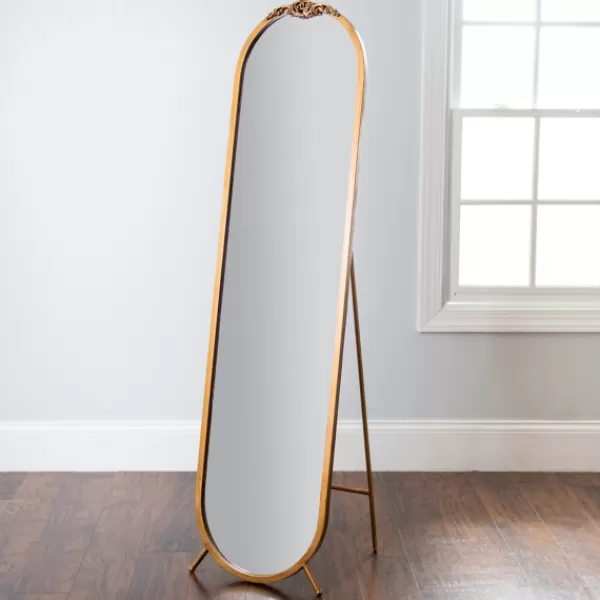 Full Length & Floor Mirrors-Kirkland's Home Ornate Xl Leaner Mirror Gold