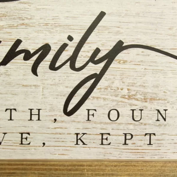 Wall Quotes & Signs-Kirkland's Home Our Family Framed Wooden Wall Plaque White/Black/Brown