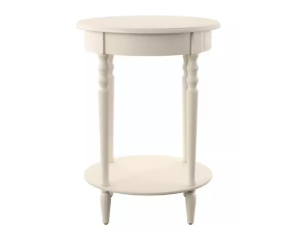 Accent & End Tables-Kirkland's Home Oval Antique Accent Table White