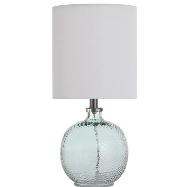 Table Lamps-Kirkland's Home Pale Blue Tinted Glass Jug Table Lamp White