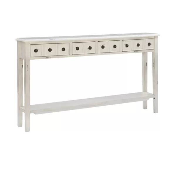 Console Tables-Kirkland's Home Paloma Cream 4-Drawer Console Table Ivory